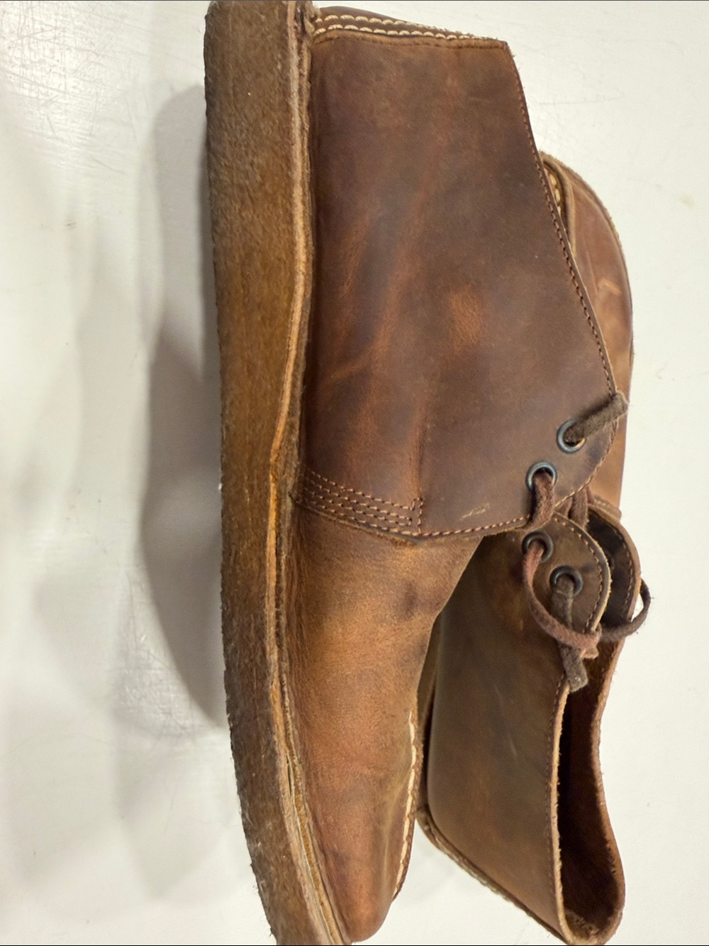 Clarks Men's Dark Brown Leather Chukka Boots - Picture 12 of 14